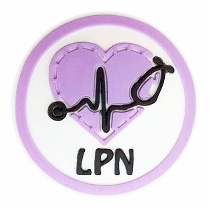 LPN Heart Rubber Badge Holder