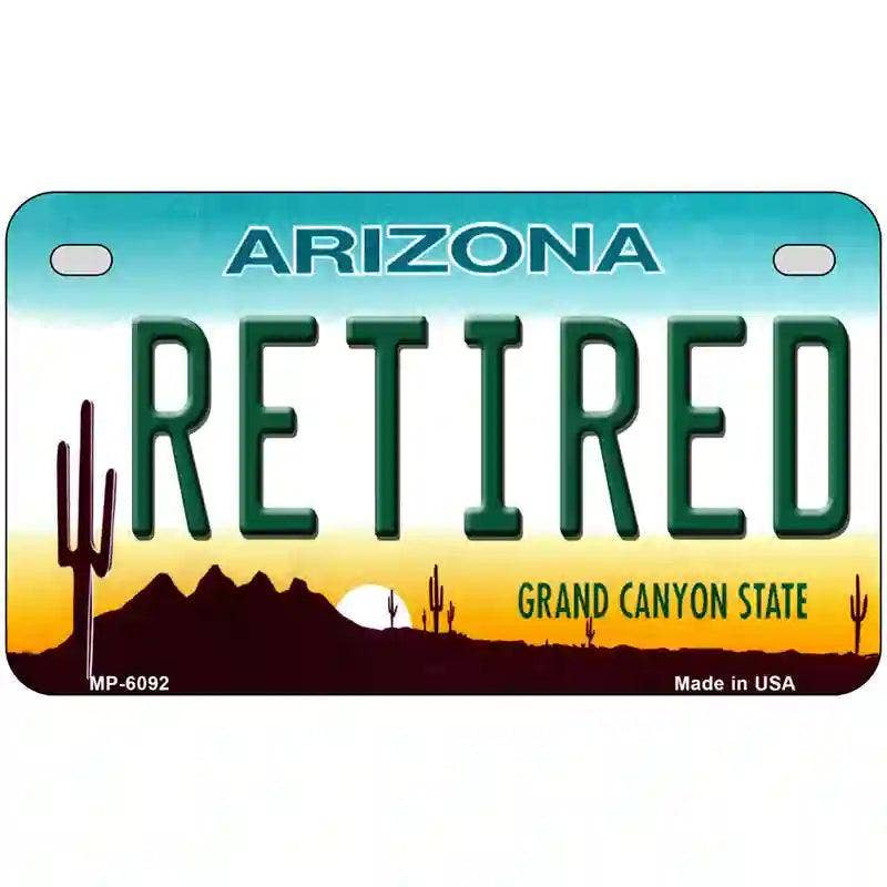 Arizona Retired Novelty Metal License Plate