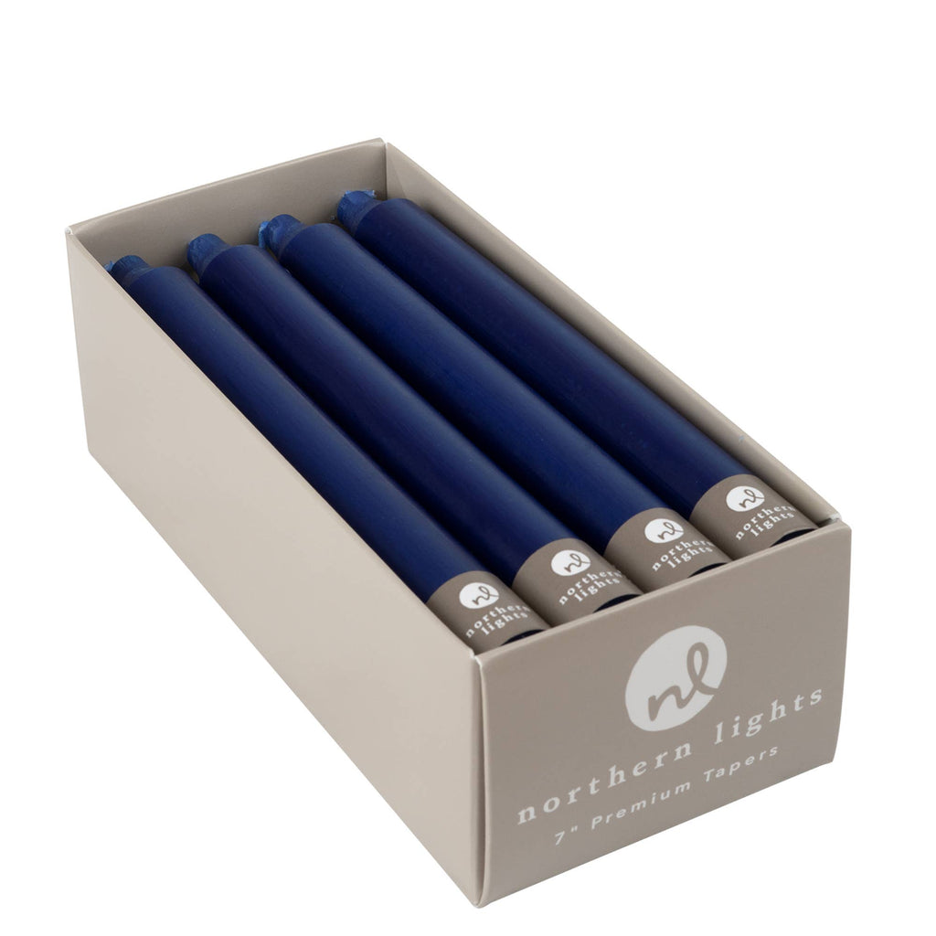 7" Taper Candles - Midnight Blue