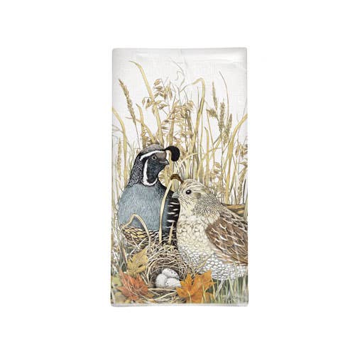 Quail Family Towel