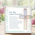 God Chose You Great Grandma Clear Stained Glass Cross