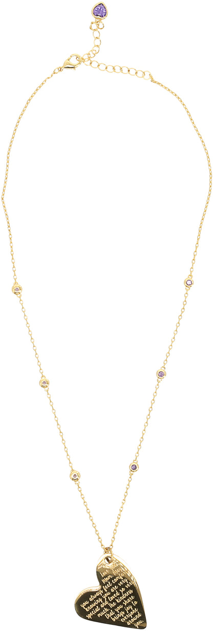 Mom Gold Plated Engraved Necklace