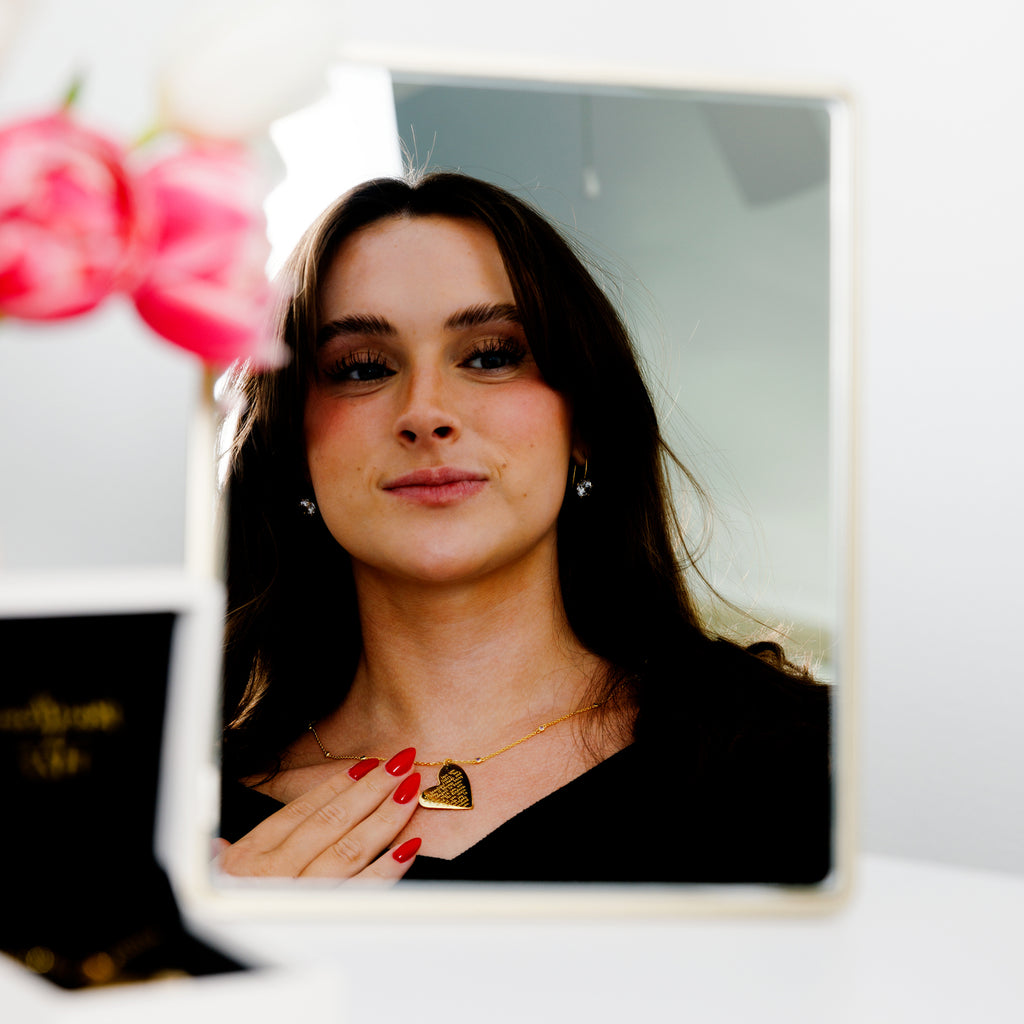 Sister Gold Plated Engraved Necklace