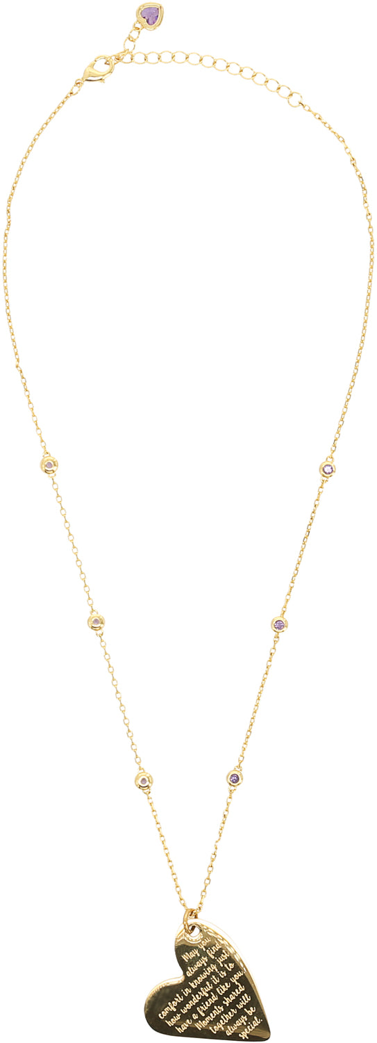 Friend Gold Plated Engraved Necklace