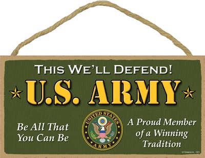 This We'll Defend! U.S. Army Wood Sign