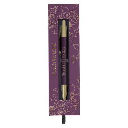 Trust in The Lord Purple Gift Pen