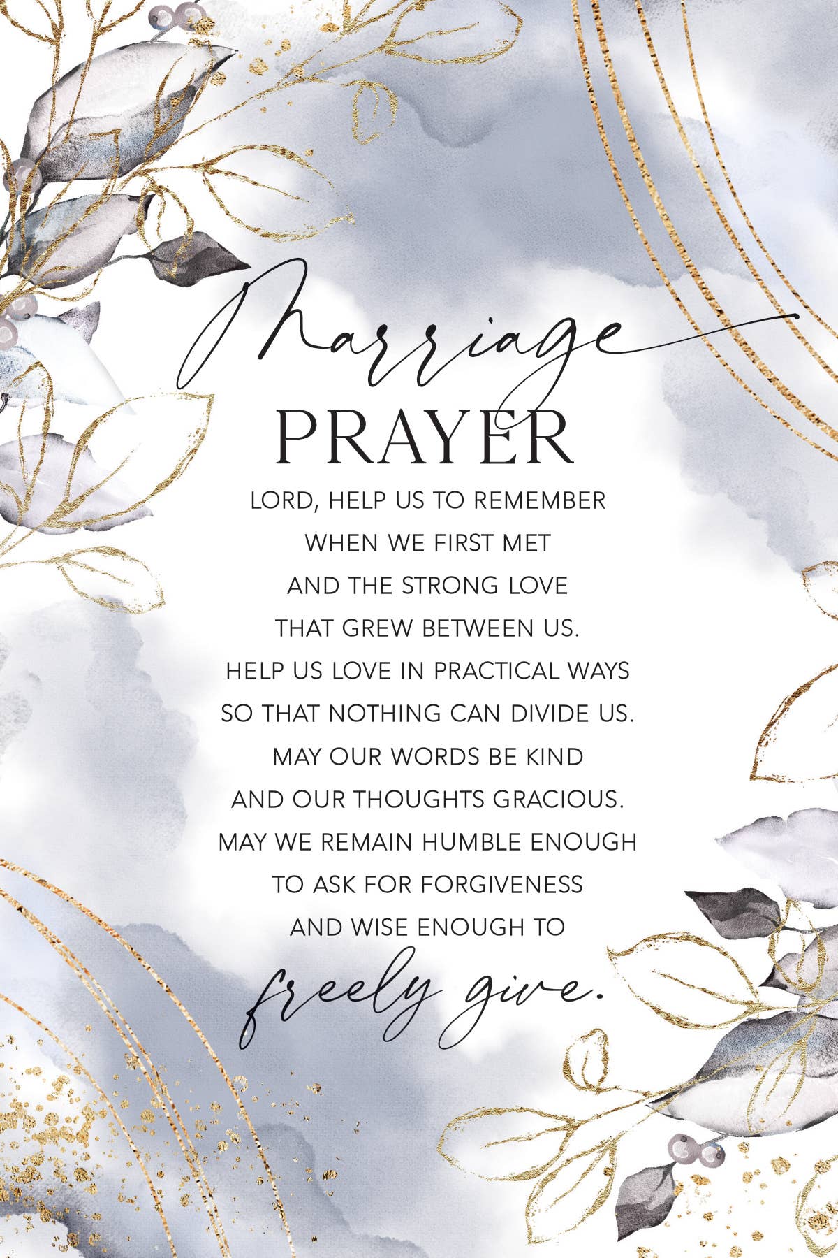 Marriage Prayer Wood Plaque