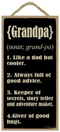 Grandpa Dictionary Definition Wood Sign