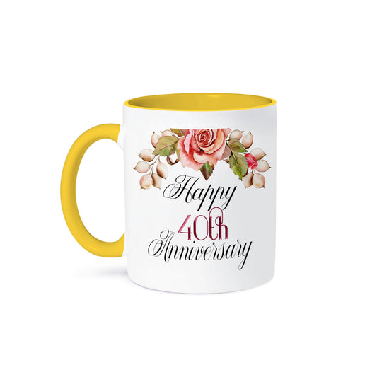 Happy 40th Anniversary Mug