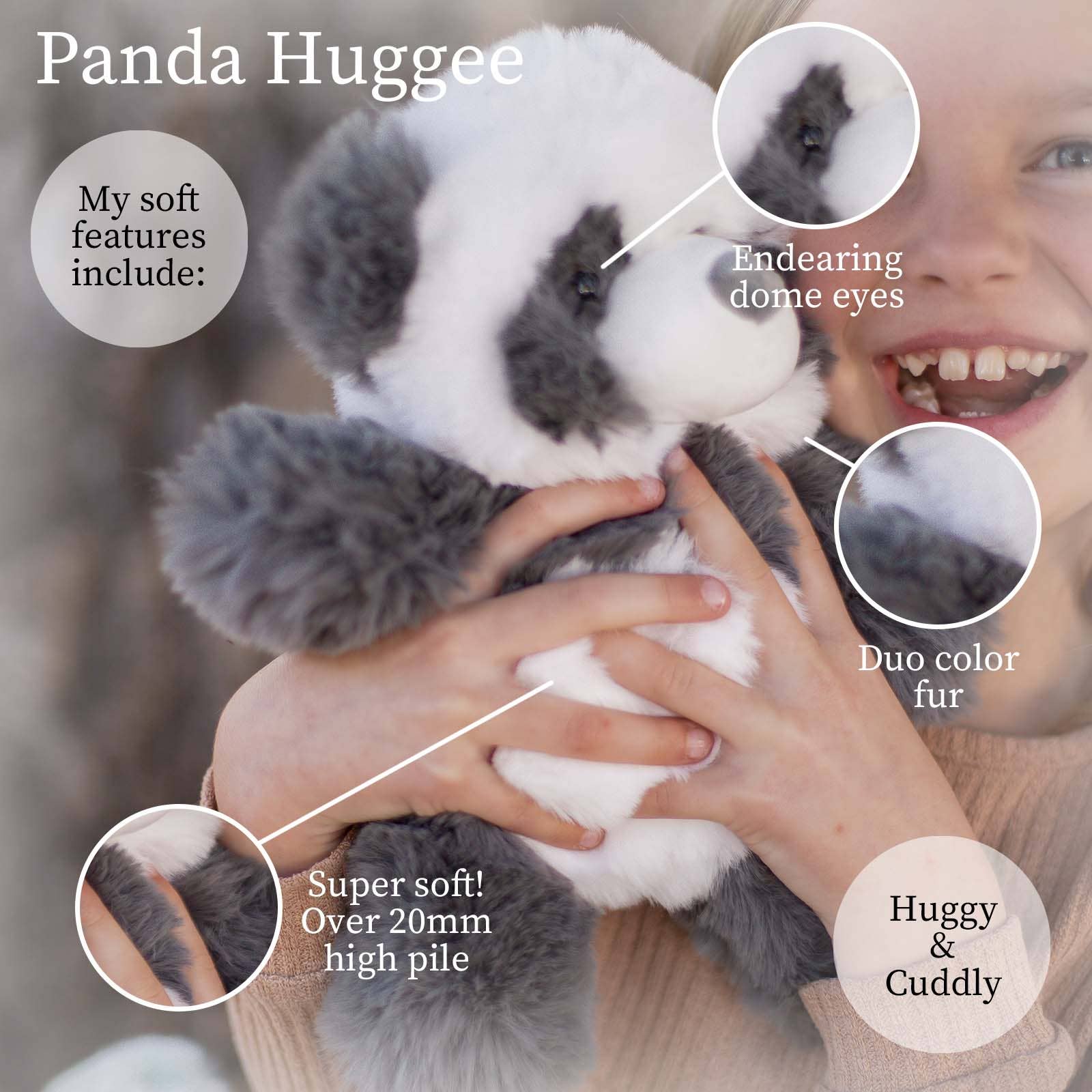 Grey & White Panda Plush Toy
