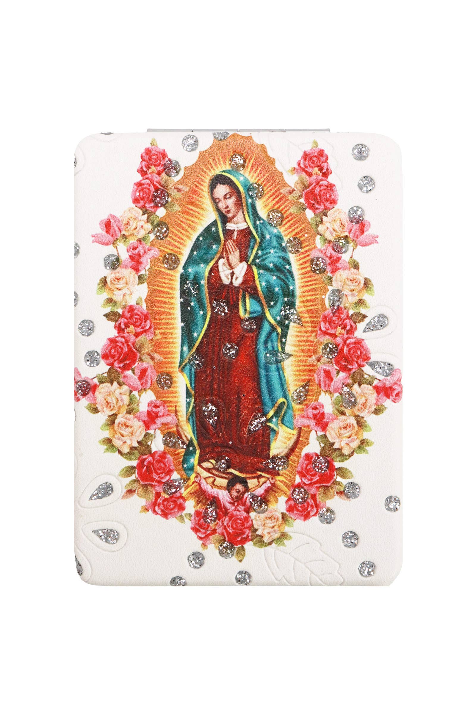 Guadalupe Glitter Compact Makeup Mirror