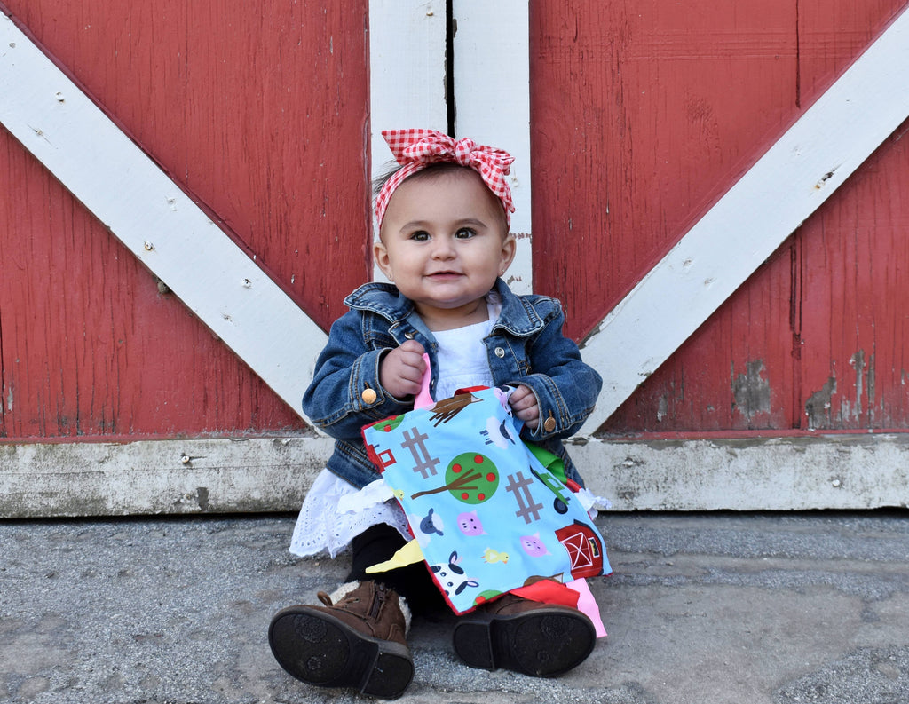Farm Crinkle Tag Square Toy
