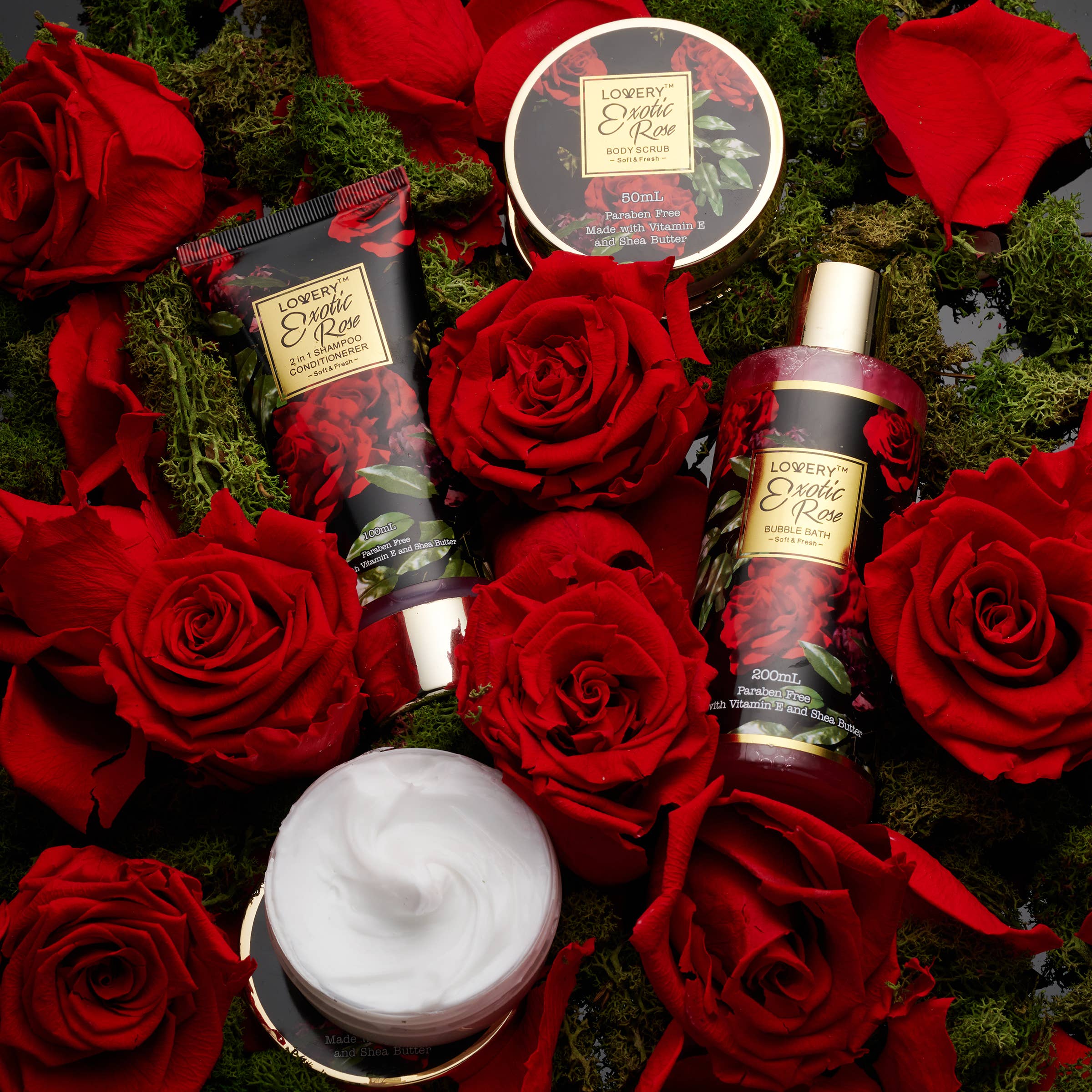 Exotic Rose Bath and Body Gift Basket