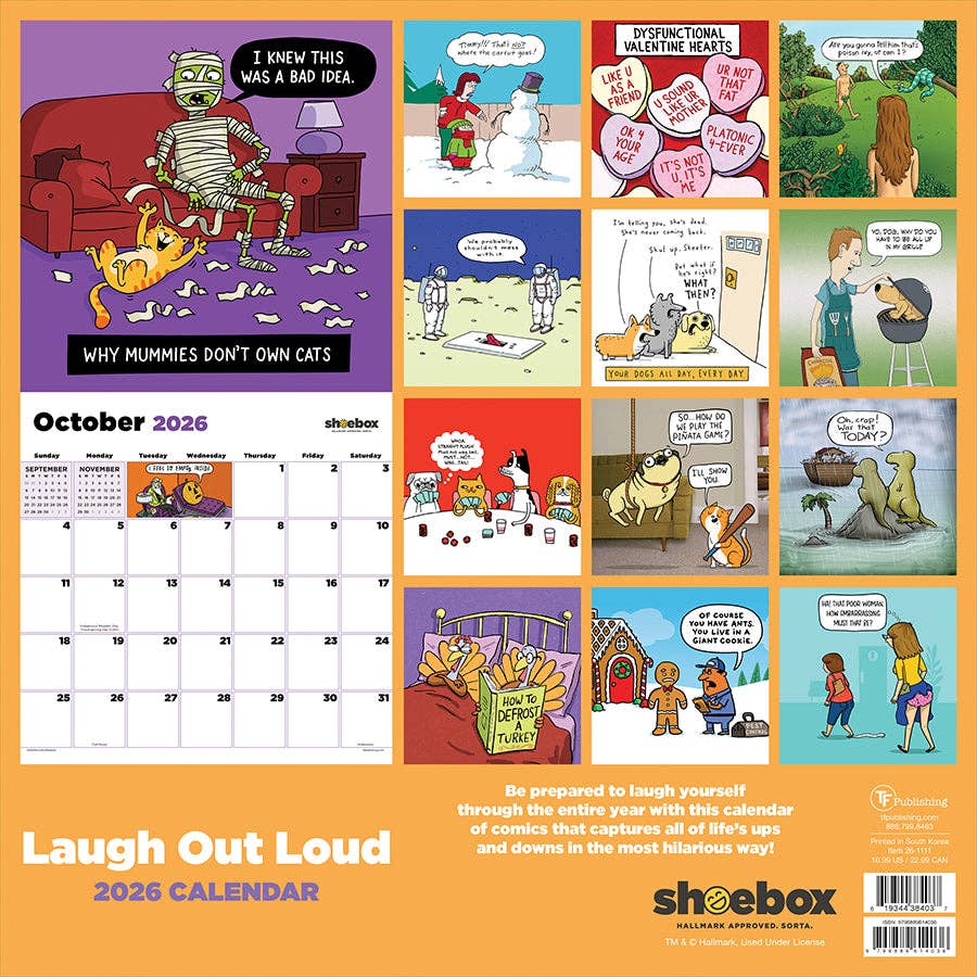 2026 Shoebox Laugh Out Loud Wall Calendar