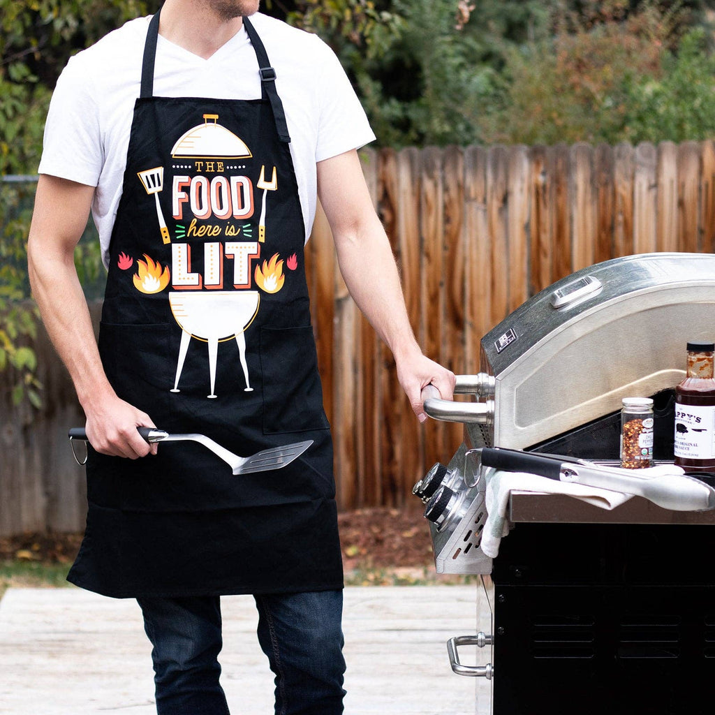 The Food Here Is Lit Apron