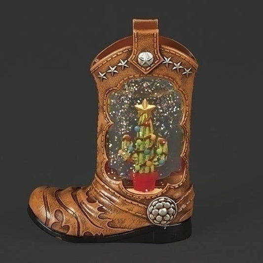 Lighted Christmas Shimmer Cactus in Boot