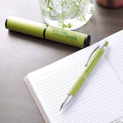 All Things Possible Green Pen in Case Matthew 19:26