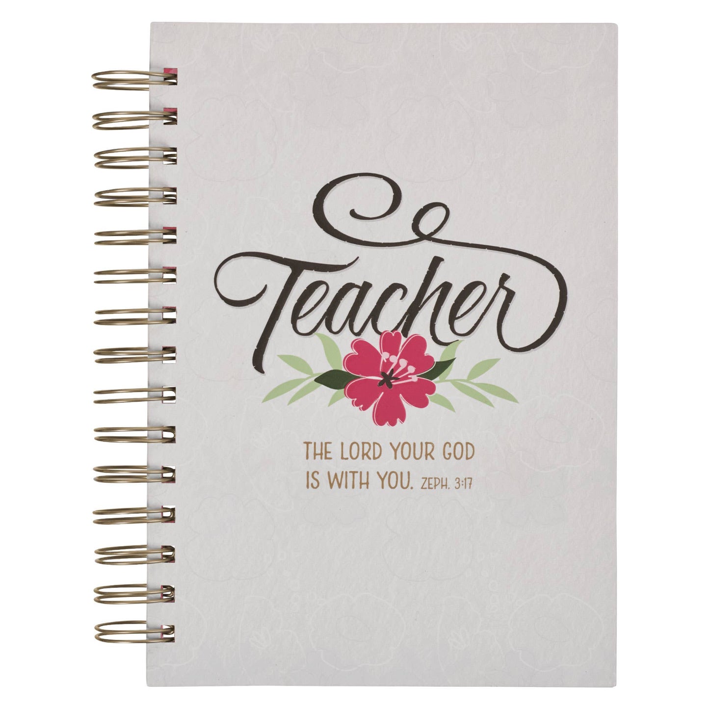 Teacher The Lord Your God is with You Large Wirebound Journal