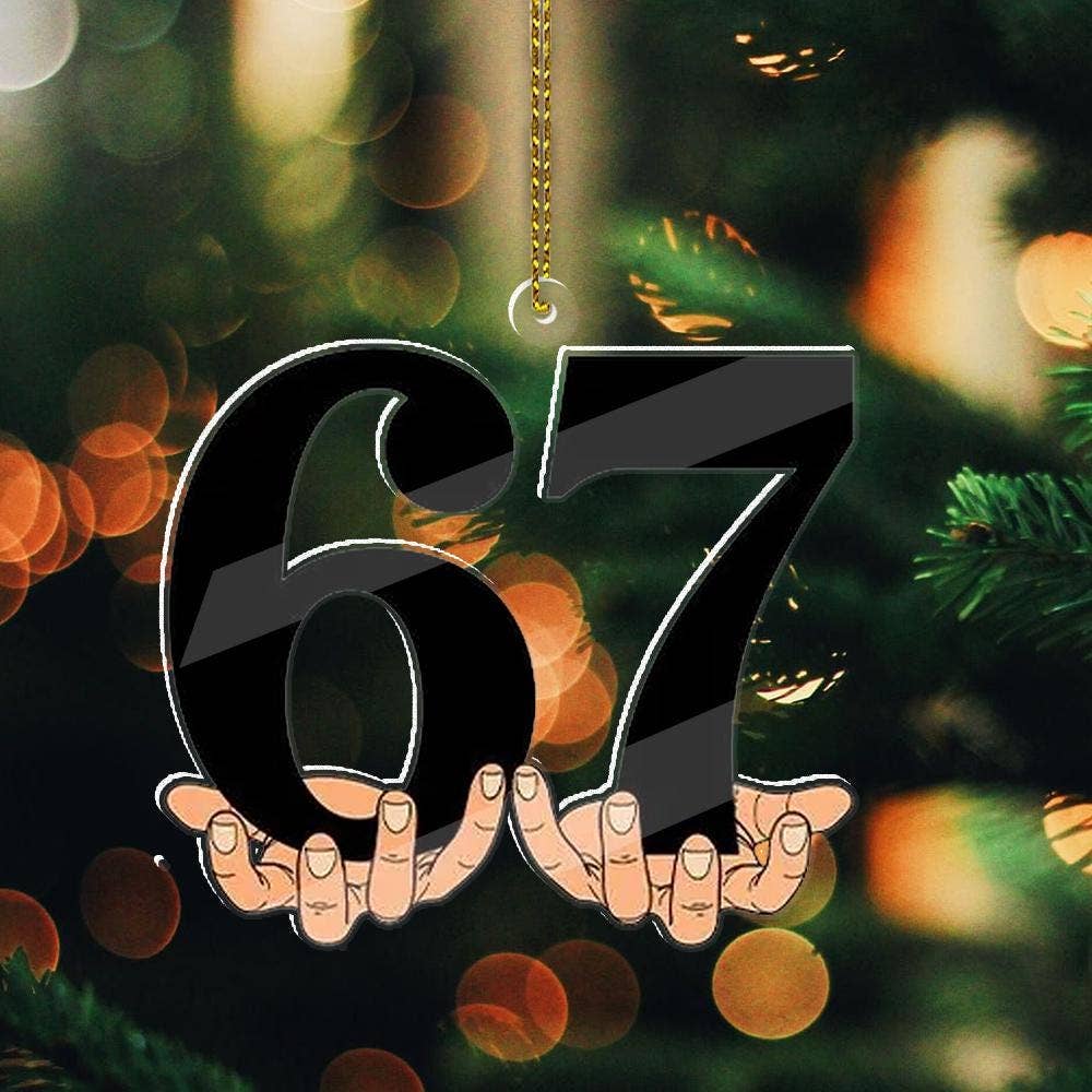 Six Seven Meme Christmas Acrylic Ornament