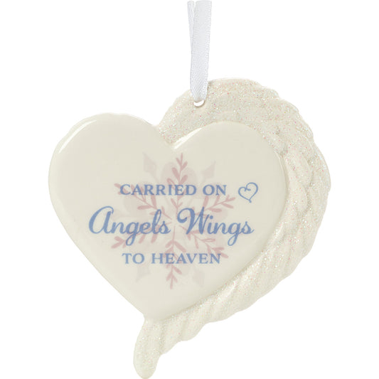 Carried on Angel Wings To Heaven Precious Moments Ornament