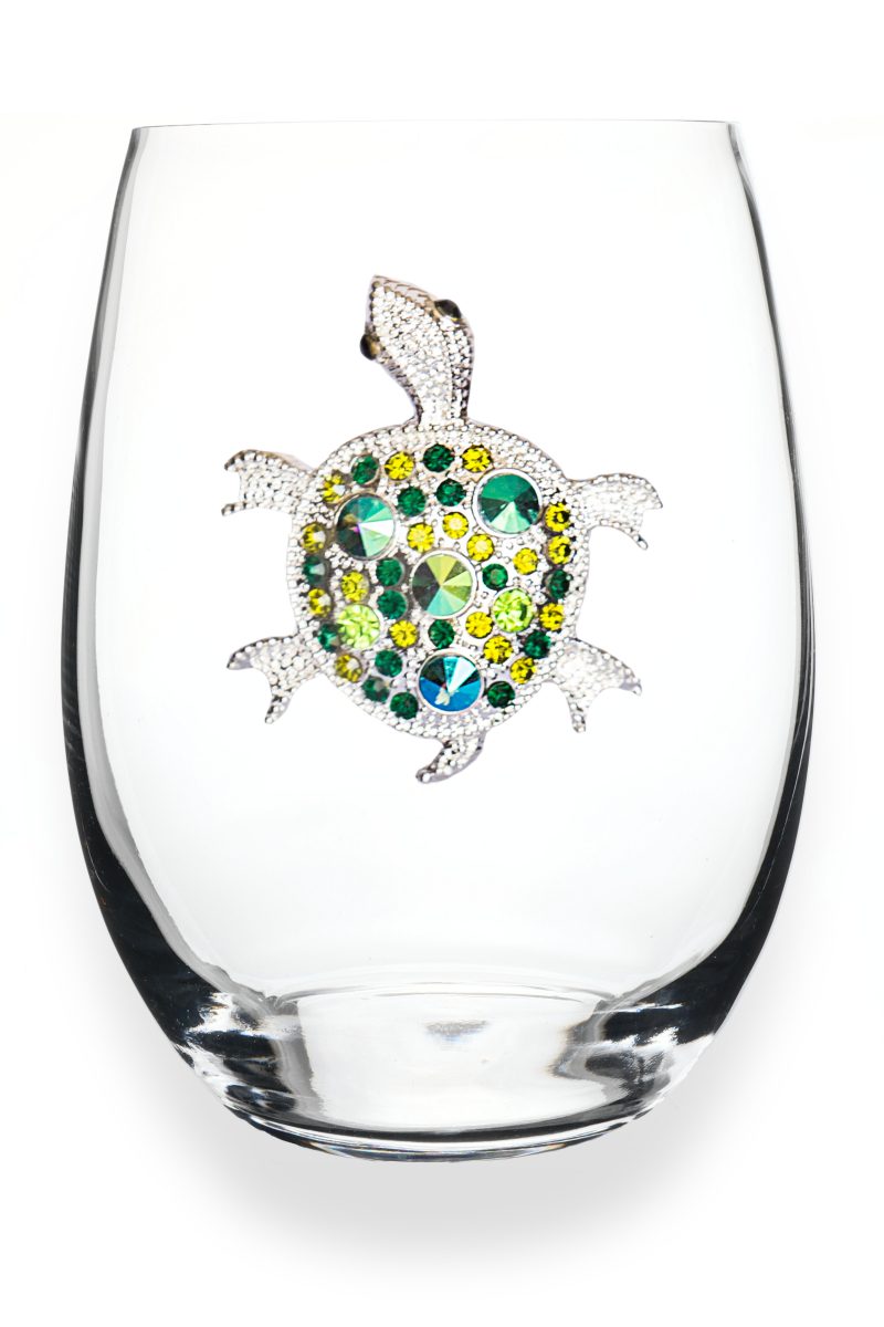 Sea Turtle Stemless Wine Glass