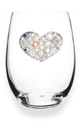 Multi Stone Jeweled Stemless Wine Glass