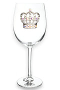 Crown Jeweled Stemmed Wine Glass