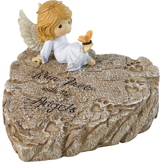 Run Free with the Angels Memorial Precious Moments Garden Stone
