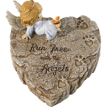 Run Free with the Angels Memorial Precious Moments Garden Stone