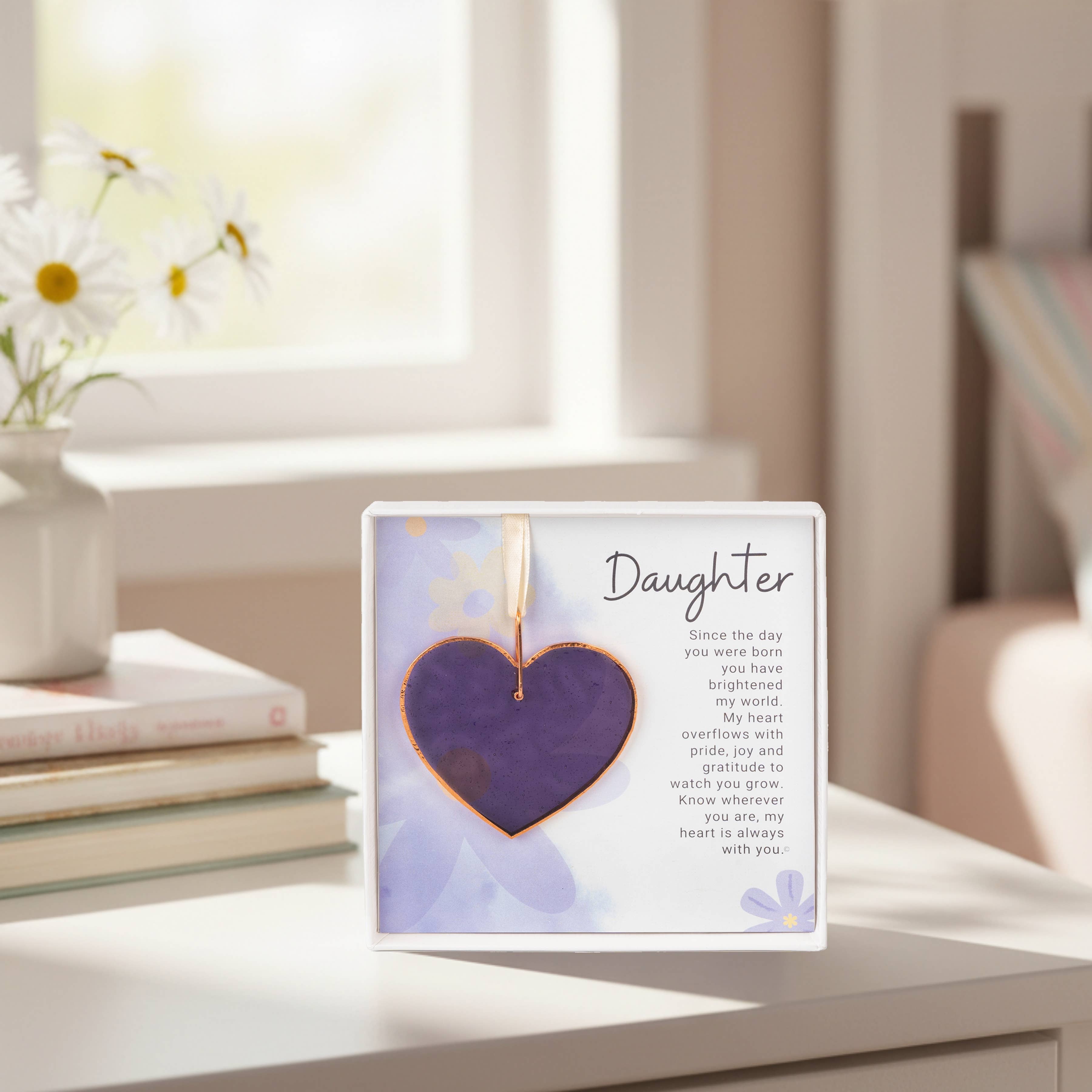 Daughter Keepsake Gift – Handmade Stained Glass Heart
