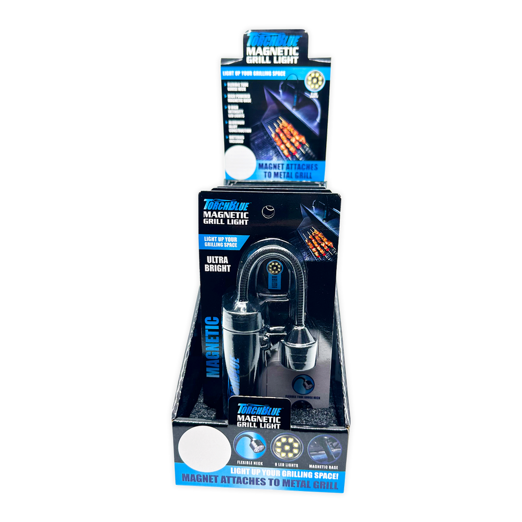 Torch Blue Magnetic Grill Black LED Flashlight