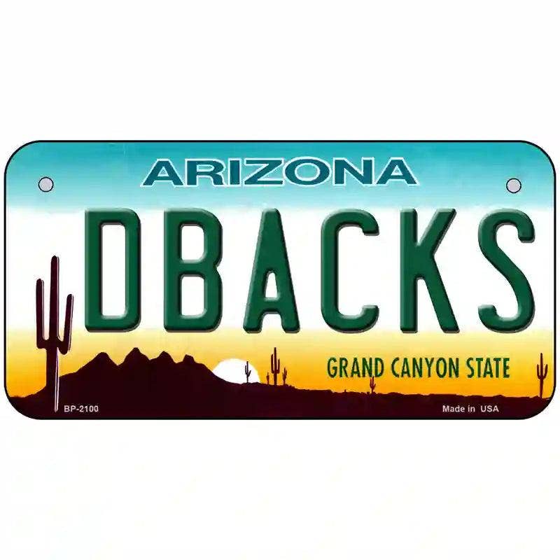 Dbacks Arizona State Novelty Metal License Plate