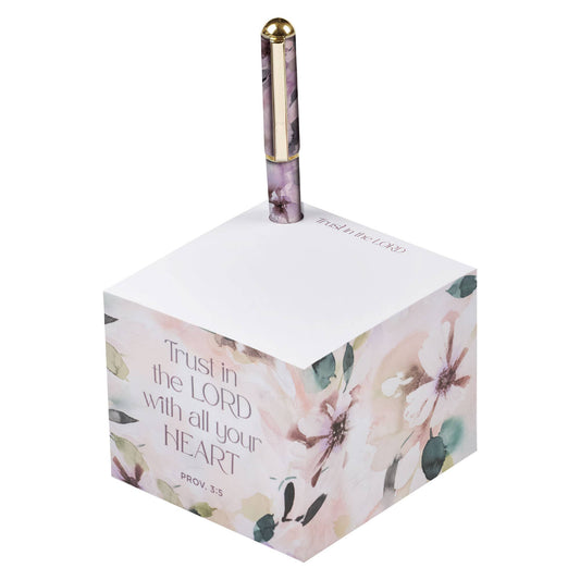 Trust in the Lord Note Block and Pen