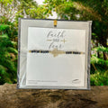 Faith Over Fear Gold/Black Bracelet