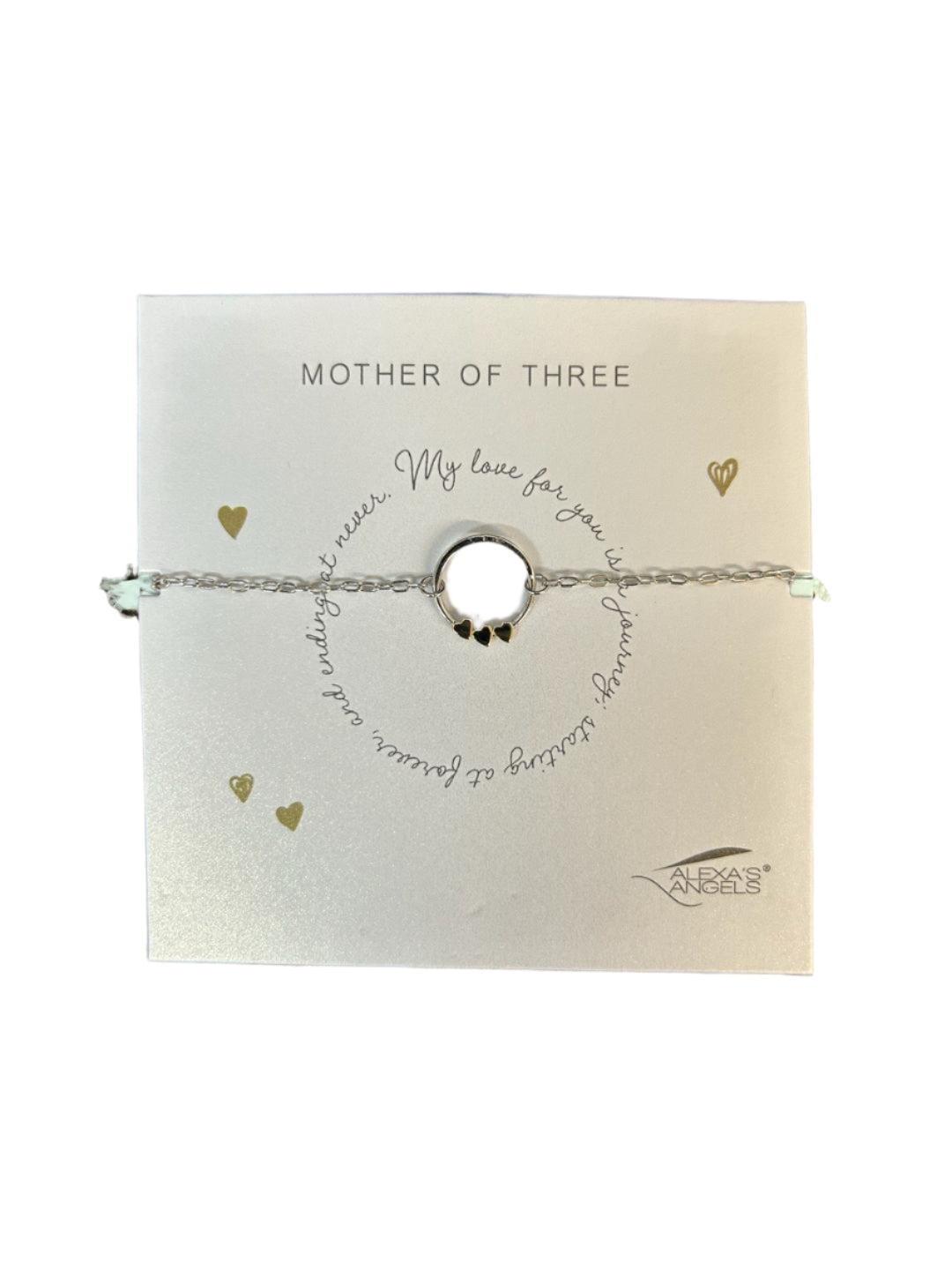 Mother of Three Silver Bracelet