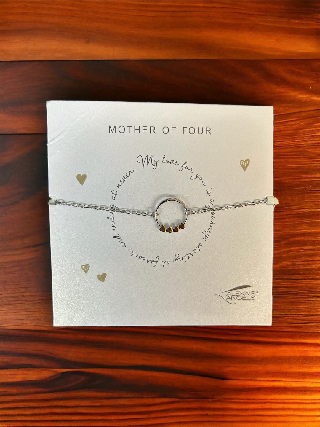 Mother of Four Silver Bracelet