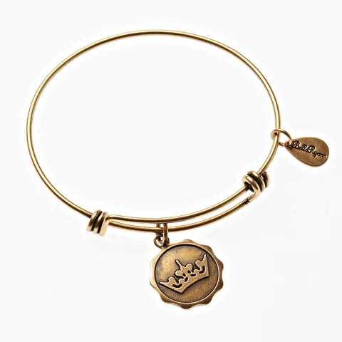 Crown Expandable Bangle Charm Bracelet