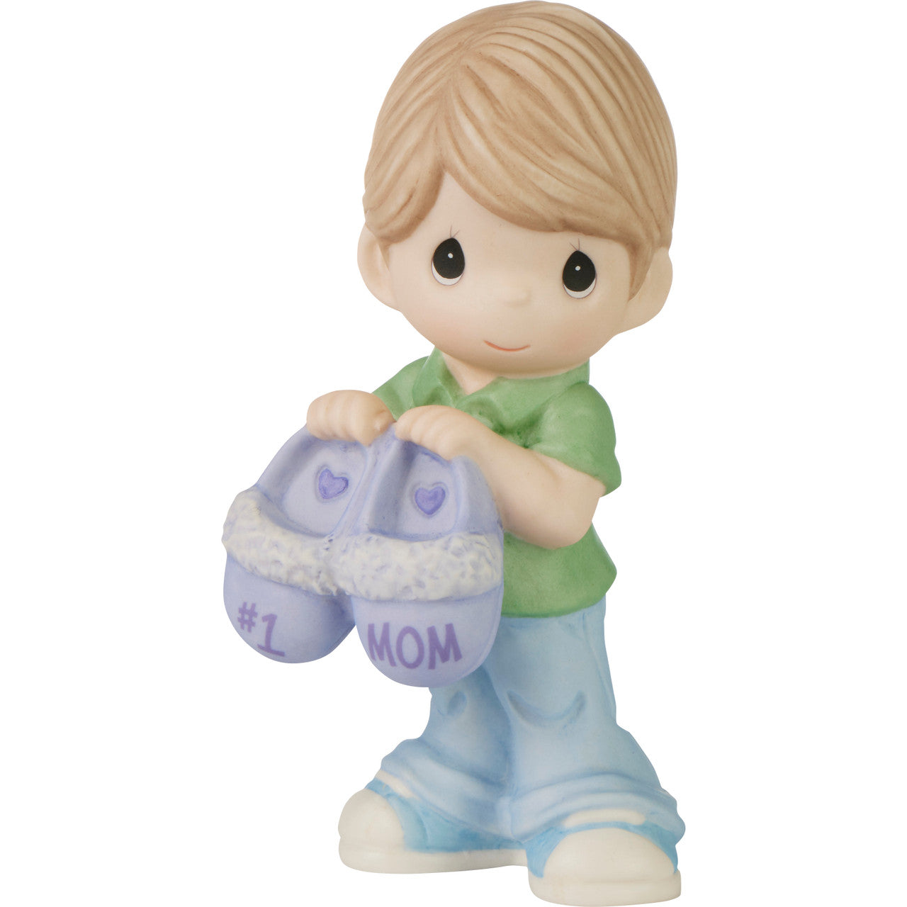 #1 Mom Blonde Boy Precious Moments Figurine