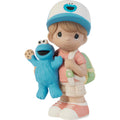I'm Your Biggest Fan Brunette Boy Precious Moments Sesame Street Figurine