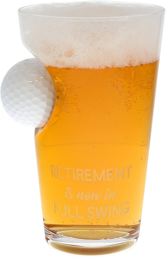 Retirement is Now in Full Swing Beer Glass