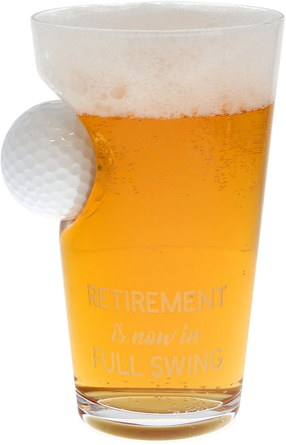 Retirement is Now in Full Swing Beer Glass