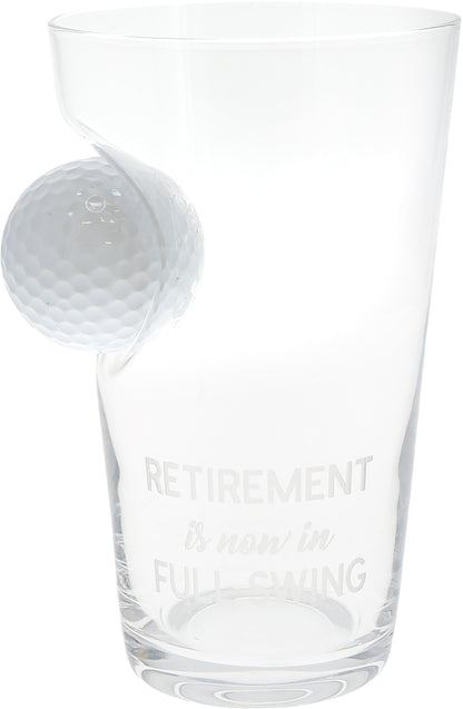 Retirement is Now in Full Swing Beer Glass