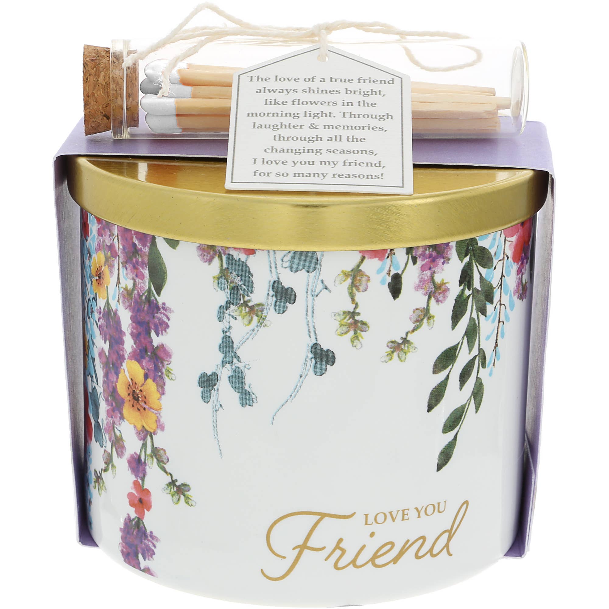 Love You Friend Candle w/Matches