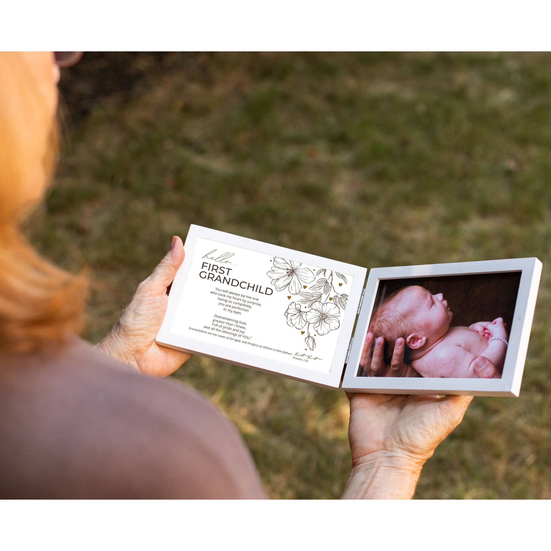 First Grandchild Photo Frame Christian Scripture