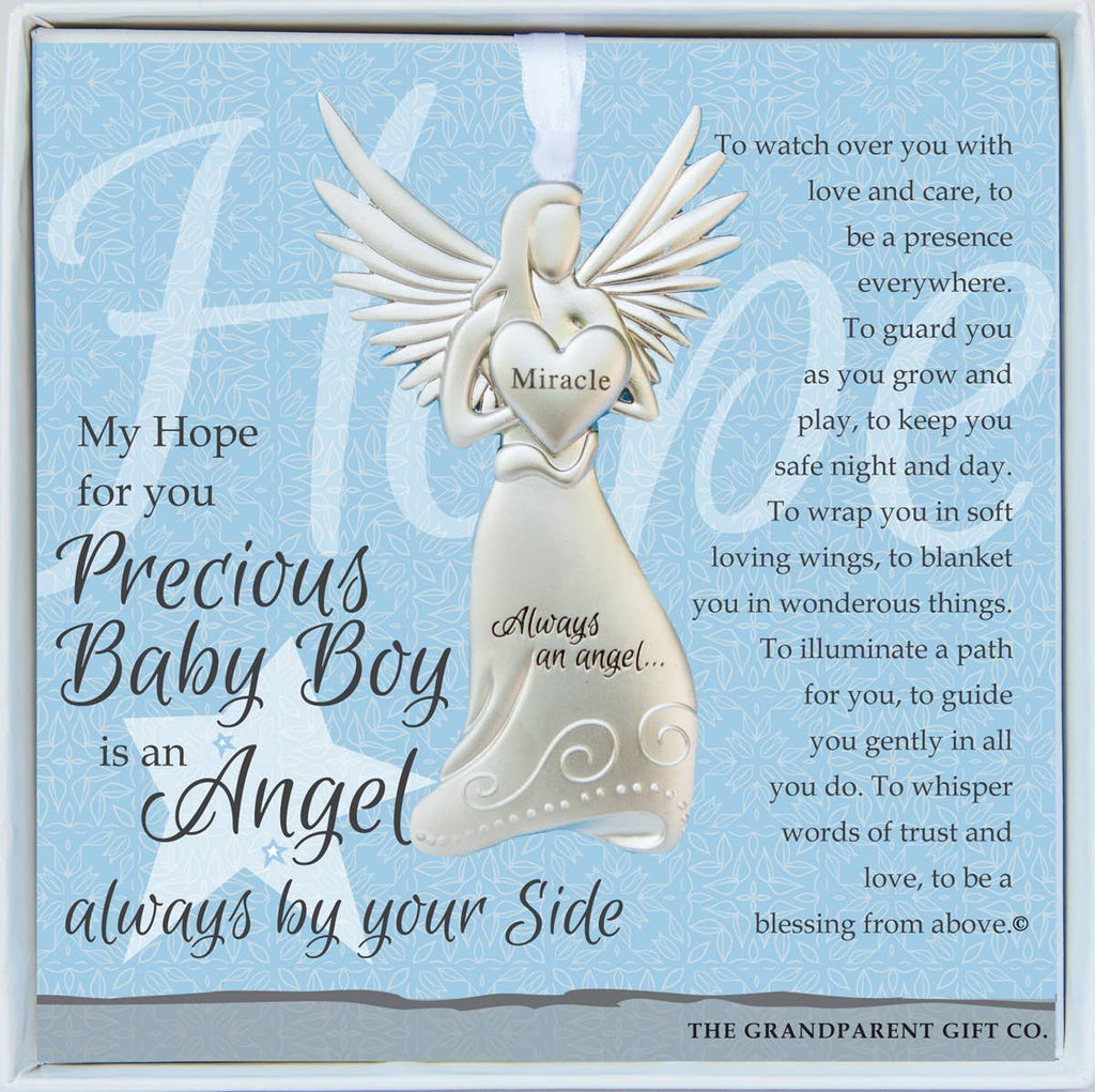 Baby Boy Gift Keepsake Angel Ornament