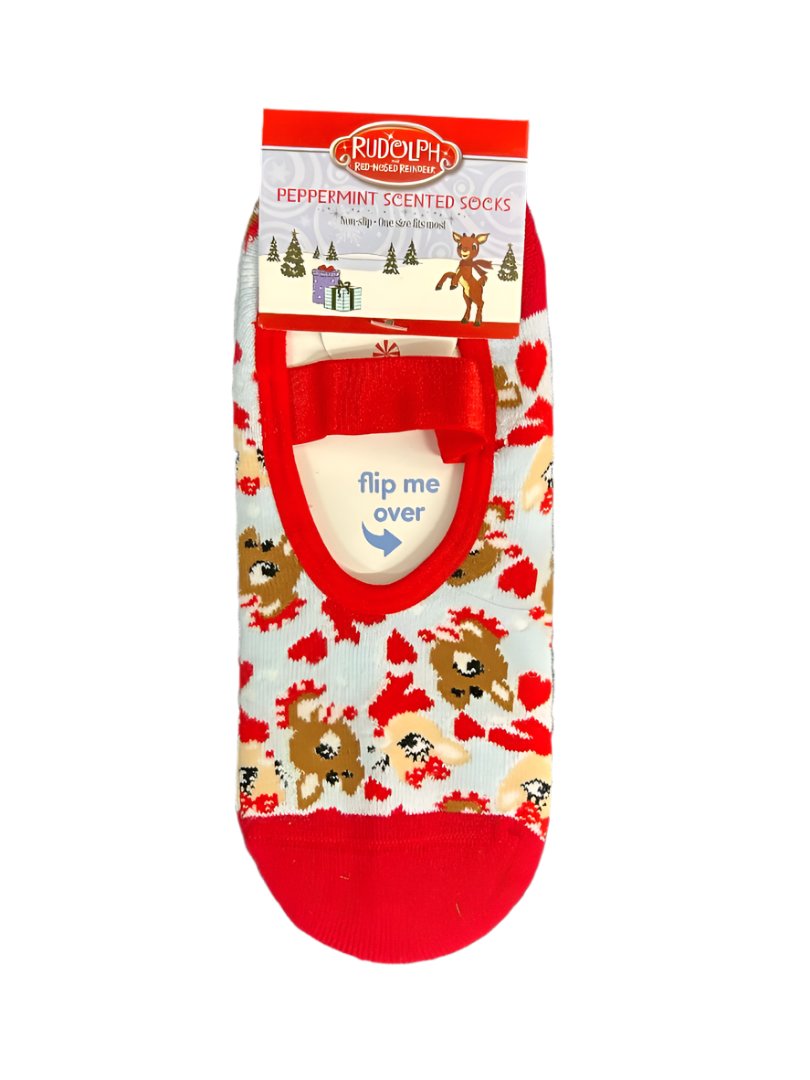 Rudolph and Clarice Peppermint Scented Ballet Socks