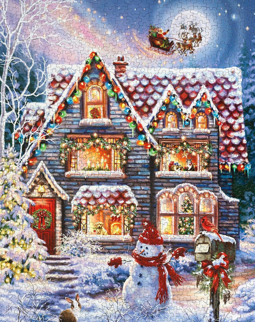 Christmas Eve Cottage 1000 Piece Jigsaw Puzzle