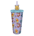 Winnie the Pooh 24oz. Plastic Cold Cup w/ Lid and Topper Straw
