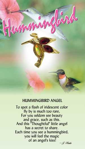 Hummingbird Angel Lapel Pin