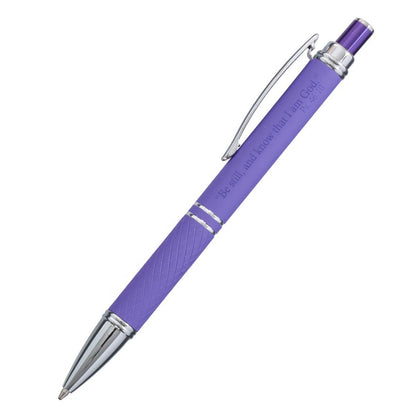 Be Still and Know Purple Gift Pen and Case Psalm 46:10